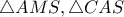  \triangle AMS, \triangle CAS