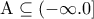 {\rm A} \subseteq \left( { - \infty .0} \right]