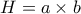 H=a\times b