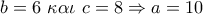 b = 6\,\,\kappa \alpha \iota \,\,c = 8 \Rightarrow a = 10
