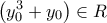 \displaystyle{\left( {y_0^3 + {y_0}} \right) \in R}