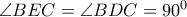 \angle BEC = \angle BDC = {90^0}