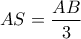 AS=\dfrac{AB}{3}