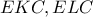 \displaystyle{EKC,ELC}