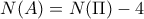 N(A)=N(\Pi)-4