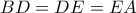 BD=DE=EA