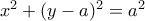x^2 + (y-a)^2=a^2