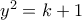 y^2=k+1