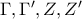 \Gamma , \Gamma ', Z, Z'