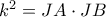 {k^2} = JA \cdot JB