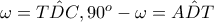 \omega=\hat{TDC}, 90^o-\omega=\hat{ADT} \omega=\hat{TDC}, 90^o-\omega=\hat{ADT}