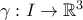  \gamma : I \rightarrow \mathbb{R}^3 