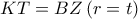 KT = BZ\left( {r = t} \right)