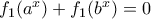 f_1(a^x)+f_1(b^x)=0