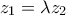 z_1= \lambda z_2
