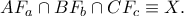 AF_{a}\cap BF_{b}\cap CF_{c}\equiv X.