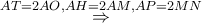 \overset{AT=2AO,AH=2AM,AP=2MN}{\mathop{\Rightarrow }}\,
