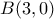 B(3,0)
