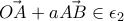 \displaystyle{\vec{OA}+a\vec{AB} \in \epsilon _2}
