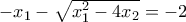 -x_1-\sqrt{x_1^{2}-4x_2}=-2