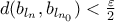d(b_{l_n},b_{l_{n_0}})< \frac {\varepsilon}{2}
