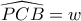 \widehat{PCB}=w \widehat{PCB}=w