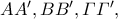 AA',BB',\varGamma\varGamma',