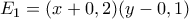 E_1=(x+0,2)(y-0,1)