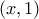 (x,1)