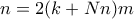 n=2(k+Nn)m