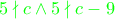 \color{green} 5\nmid c \wedge 5 \nmid c-9