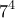 \displaystyle{7^4 }