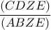 \displaystyle\frac{(CDZE)}{(ABZE)}
