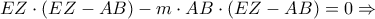 EZ\cdot \left( EZ-AB \right)-m\cdot AB\cdot \left( EZ-AB \right)=0\Rightarrow 