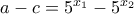 a-c=5^{x_1}-5^{x_2}