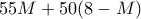 55M+50(8-M)