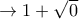 \to 1+\sqrt 0
