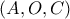\left( {A,O,C} \right)