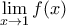 \lim\limits_{x \to 1}f(x)