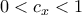 \displaystyle{ 
0 < c_x  < 1}