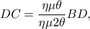 DC=\dfrac{\eta \mu \theta}{\eta \mu 2 \theta}BD, DC=\dfrac{\eta \mu \theta}{\eta \mu 2 \theta}BD,
