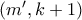 (m{'},k+1)