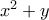 x^{2}+y