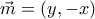  \displaystyle \vec m = \left( {y, - x} \right)