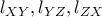l_{XY},l_{YZ},l_{ZX}