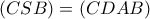 (CSB)=(CDAB)