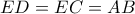 ED = EC = AB ED = EC = AB