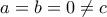 a=b=0\ne c