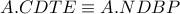 A.CDTE\equiv A.NDBP