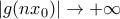 |g(nx_0)| \to + \infty